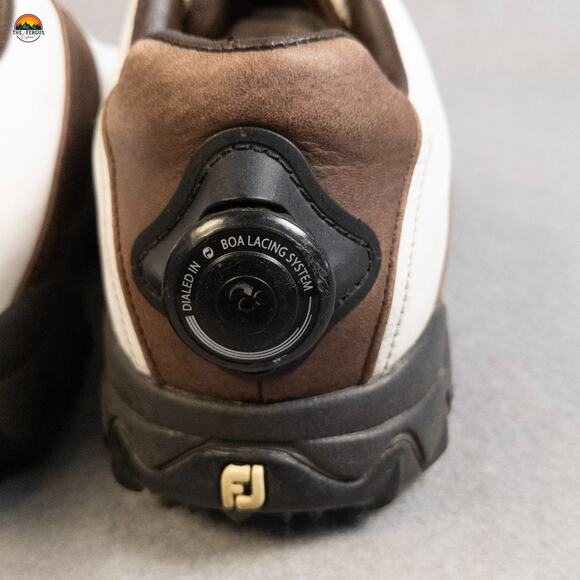 Contour Series By FootJoy Golf Shoes White Brown Lace-Up Low Top Men's Size 10.5 - Picture 11 of 15
